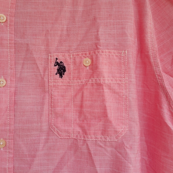 U.S. Polo Assn. Pastel Pink Button Down Shirt - Size XXL (NWT) - Picture 3 of 6
